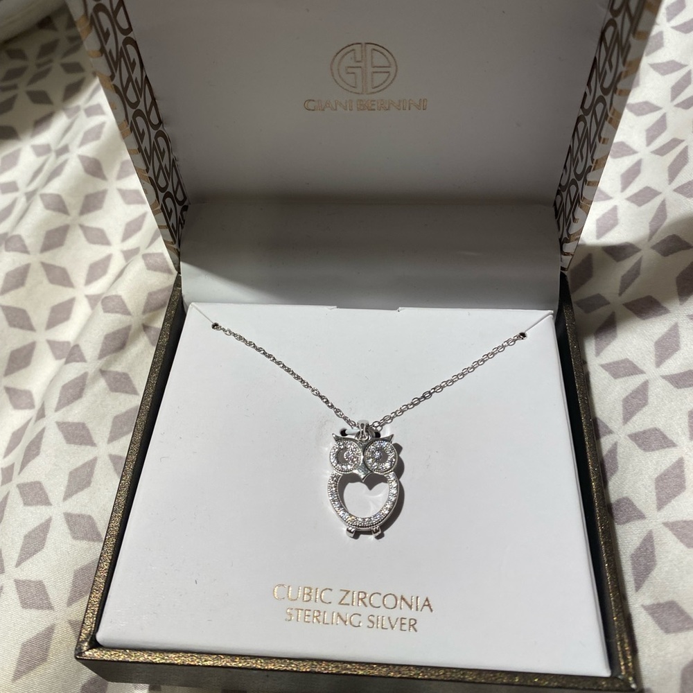 Owl crystal necklace